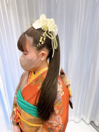 セミロング ヘアアレンジ 池田 みのりのヘアスタイル