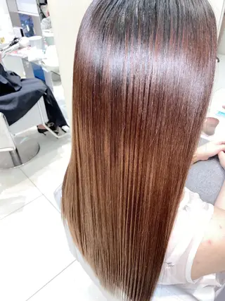 ロング 縮毛矯正/髪質改善 /ブリーチ/東陽町✨のヘアスタイル