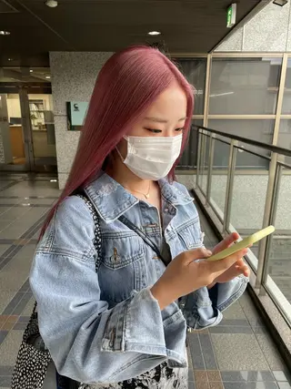 ロング カラー ハイトーン/ベージュ 指名No.1荒木涼太のヘアスタイル