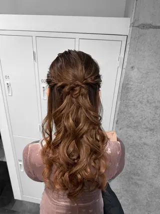 ロング ヘアアレンジ ヘアアレンジ/ カラー/hazukiのヘアスタイル