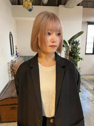ミディアム カラー 🩷ハイトーン透明感 レイヤー🩷ユリカのヘアスタイル