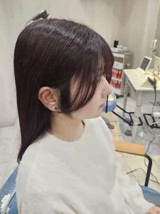 ロング カラー 顔周りレイヤーカット 髪質改善代表西村功平のヘアスタイル