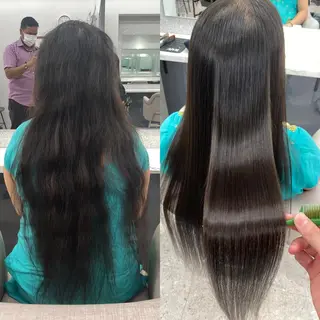 カラー 京都レイヤーカット/ 縮毛矯正/羽柴りくのヘアスタイル