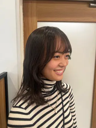 ミディアム カラー トーンアップ🦢 ユメのヘアスタイル