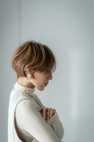 ショート カラー PEWL所属・クロスパーマ松永裕久 似合わせカットのヘアスタイル