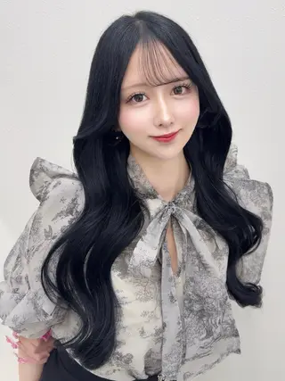 ロング レイヤーカット/ 顔まわり/リキのヘアスタイル