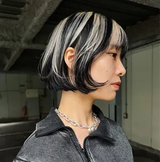 ショート カラー ハッシュカット カシマハヤトのヘアスタイル