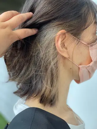 ミディアム カラー 美容室 Jフィドルファドル所属・わきた かずなのヘアスタイル