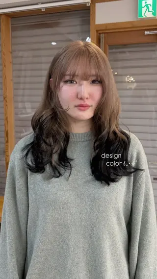 ロング カラー cipre 萌乃のヘアスタイル