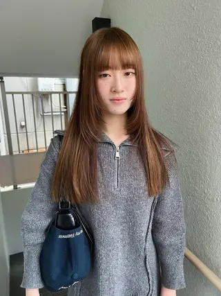 ロング カラー 似合わせイメチェン/ 顔周り/ののかのヘアスタイル