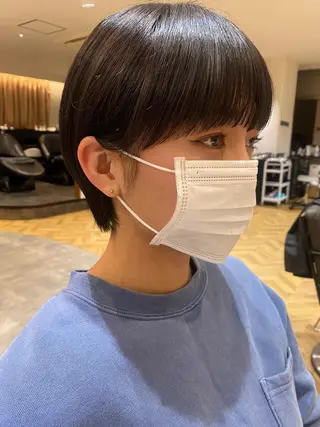 ショート かえ🩶韓国ボブ🎀 透明感カラー🥣のヘアスタイル