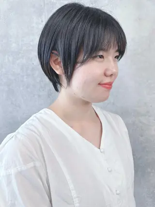 ショート 小顔ボブ/お悩み解決 /ボブパーマ/とういのヘアスタイル
