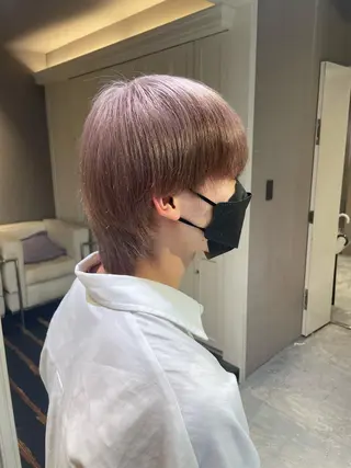 ショート カラー メンズ ブリーチ特化 ハイトーンRYOYAのヘアスタイル