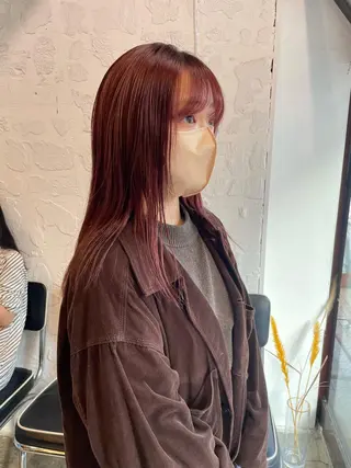 ロング カラー ヘアアレンジ satsuki 暖色・ブラウンカラーのヘアスタイル