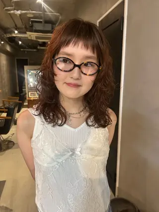 ロング カラー パーマ 石原 実のヘアスタイル