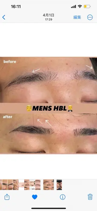 メンズ アイブロウ Beauty&Spa Sereno所属・beauty&spa Serenoの眉毛・アイブロウイメージ