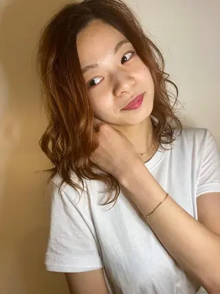 ミディアム カラー パーマ m ā l o. マァロのヘアスタイル