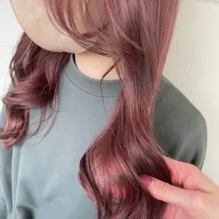 セミロング カラー ヘアアレンジ maoブリーチ無し 似合わせカラーのヘアスタイル