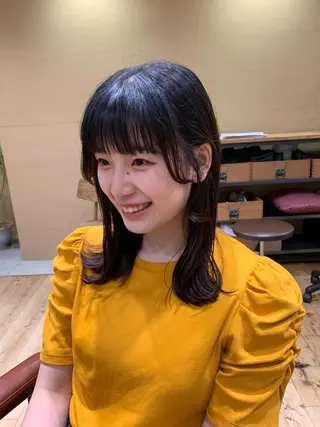 セミロング yukie🌷 /暖色🍒梅田サロンのヘアスタイル