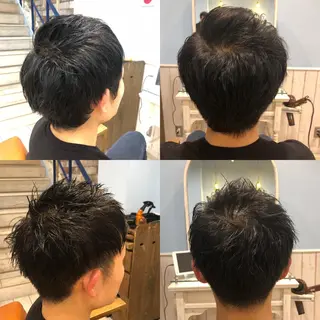 ショート メンズ うる艶カラー 🫶🏼💭mikaのヘアスタイル