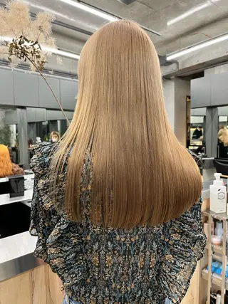 ロング カラー 縮毛矯正/ レイヤーカット/梅田のヘアスタイル