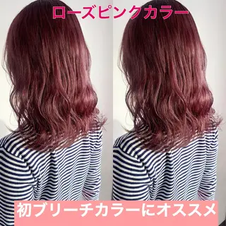 セミロング ✨艶ブリーチカラー ✨四ノ宮裕己のヘアスタイル