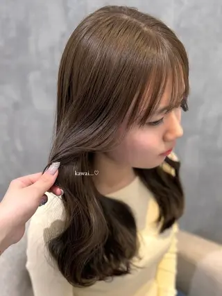 ロング カラー mareka/顔周り /透明感カラー🤍のヘアスタイル