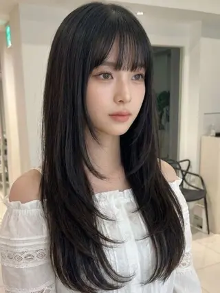 ロング カラー ☁️透明感カラー× レイヤー ☁️ノアのヘアスタイル