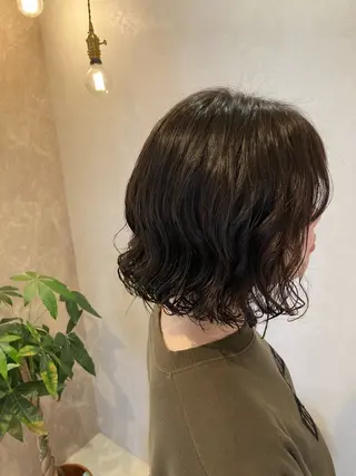 ショート パーマ Aguhair Nino所属・【透明感カラー🫧】 野本里奈のヘアスタイル