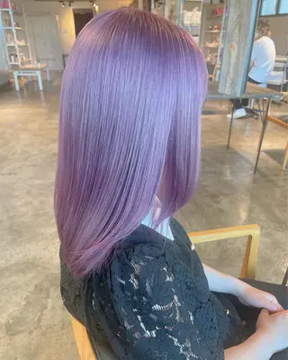 ミディアム カラー ハイトーン/レイヤー /ケアブリーチ石川治のヘアスタイル