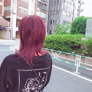 ミディアム カラー ネイル マツエク・マツパ ACHFILO モデル募集のヘアスタイル