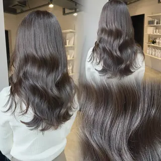 セミロング カラー KURO/韓国ヘア /レイヤーカットのヘアスタイル