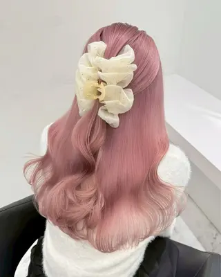 ロング カラー ハイトーンカラー💞 くるみ🎀のヘアスタイル