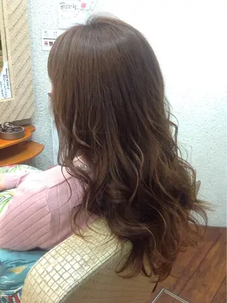 ロング カラー 藤野 陵平のヘアスタイル