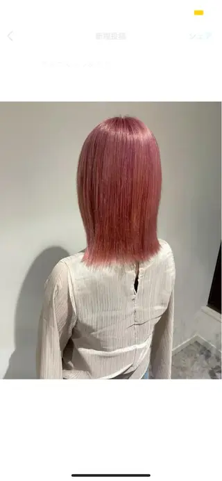 ミディアム カラー 唐澤 千尋のヘアスタイル