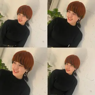 ショート カラー カジュアルを女っぽく 𝗮𝘆𝗮𝗰𝗼のヘアスタイル