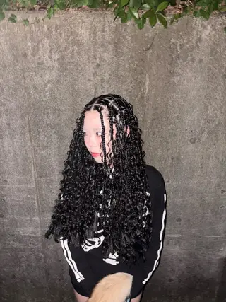 ロング ヘアアレンジ コーンロウ/ ブレイズ　大田竜也のヘアスタイル