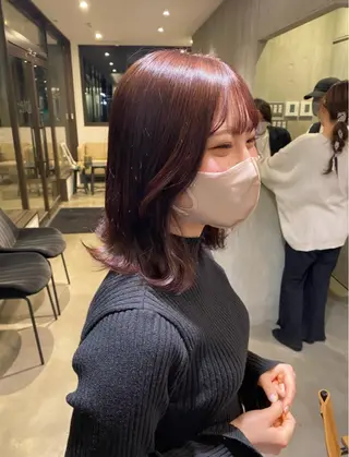 ミディアム カラー yate'/ Wカラー/小出捷也のヘアスタイル