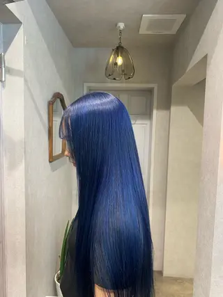 ロング カラー 派手髪ハイトーン💛 ネイル💅まりなのヘアスタイル