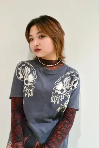 ミディアム ブリーチ/レイヤー 🌻Mutsumiのヘアスタイル