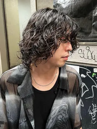 ミディアム カラー パーマ ヘアアレンジ メンズ 💎髪質改善特化💎 RUITOのヘアスタイル
