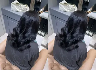 カラー ゆらんちょ/ブリーチ 無w/縮毛矯正/暖色のヘアスタイル