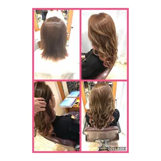 ミディアム カラー 100%髪質改善特化 TRUNSのヘアスタイル