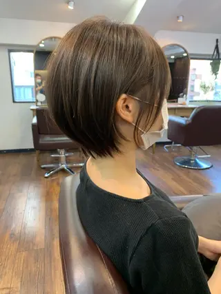 ショート カラー 縮毛矯正/ショート/ レイヤー/畑中正敏のヘアスタイル
