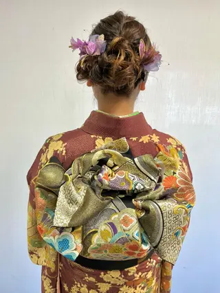 セミロング ヘアアレンジ ウスイマイコ カット/ケアカラーのヘアスタイル