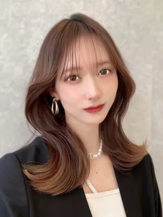 セミロング 映える顔まわり/前髪 特化 💗 ユキマのヘアスタイル