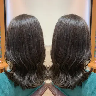 ミディアム カラー 韓国ヘア🤍髪質改善 🇰🇷AKANEのヘアスタイル