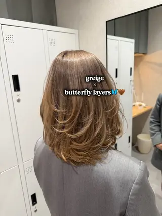 ミディアム Hiiro/海外ヘア /レイヤーカットのヘアスタイル