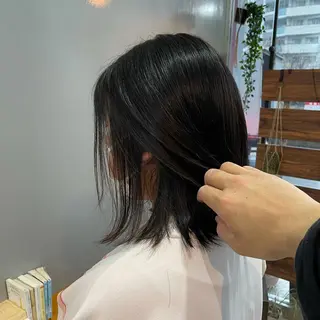 ミディアム カラー 渡辺俊介 暗髪カラー /美髪矯正/髪質改善のヘアスタイル