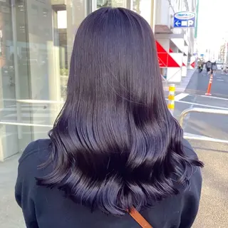 セミロング カラー ヘアアレンジ 🫧原宿艶ワンカラー /ダブルカラー🫧のヘアスタイル